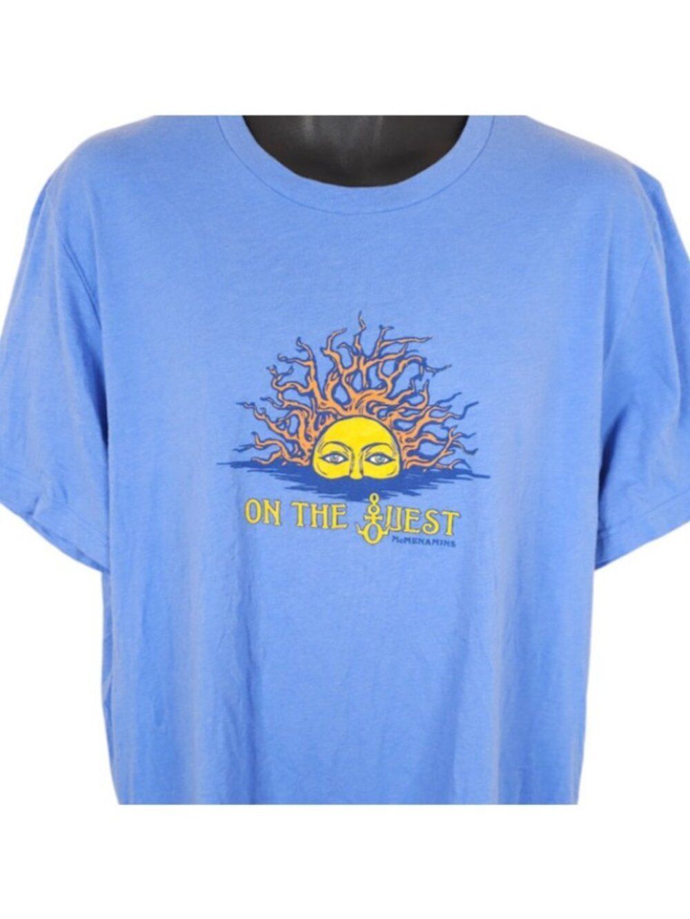 McMenamins T Shirt Mens Size 2XL Blue Passport On The Quest Oregon